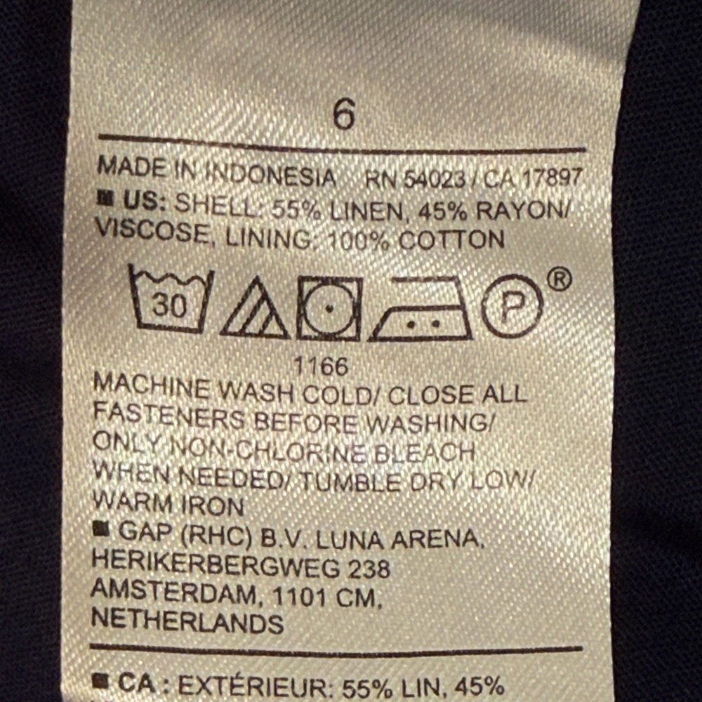 Banana Republic Preppy Navy Linen-Blend Mini Slip Skirt/NWT/6 - Picture 9 of 14